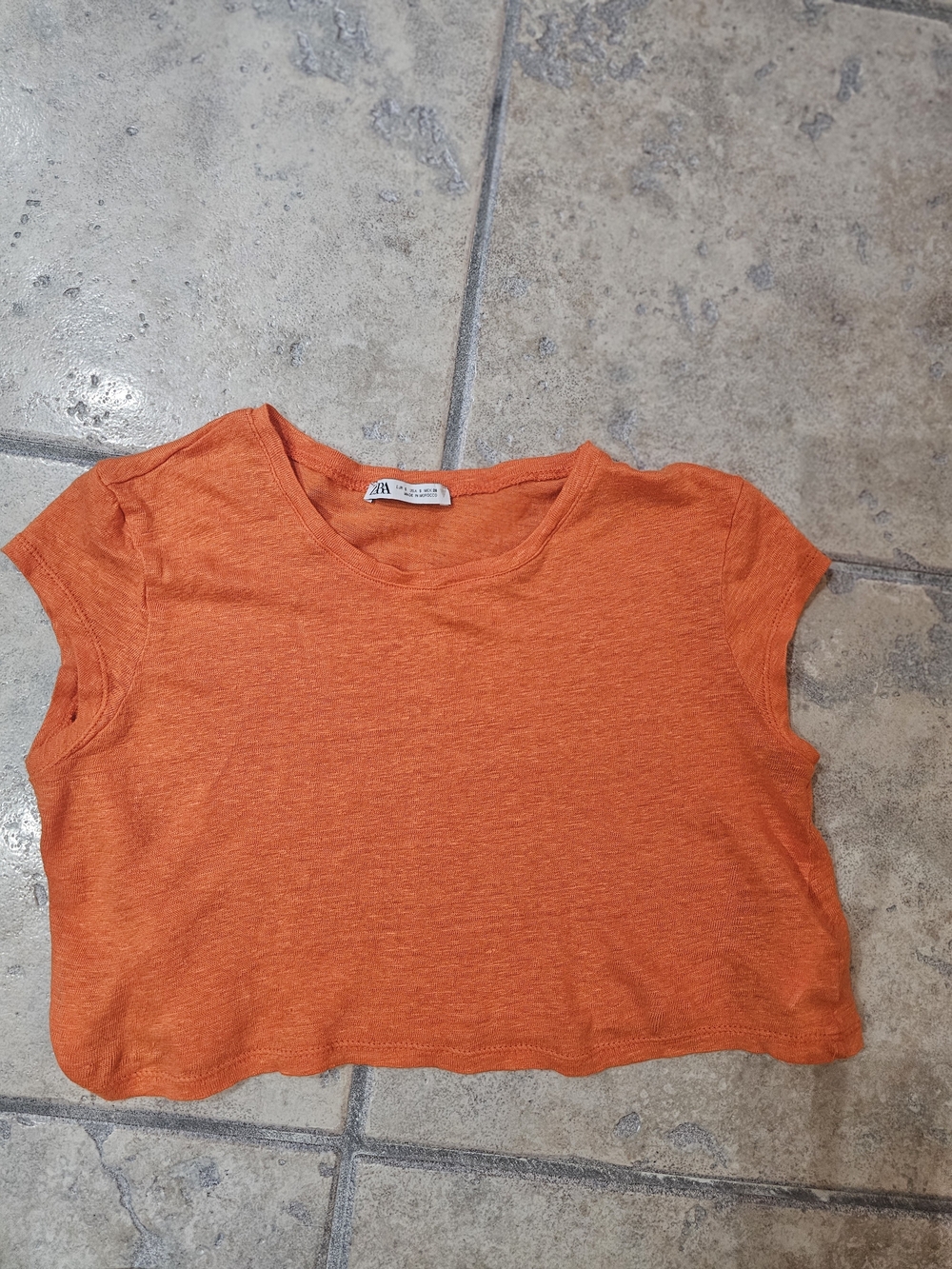 Zara Orange Crop Top - Picture 2 of 7